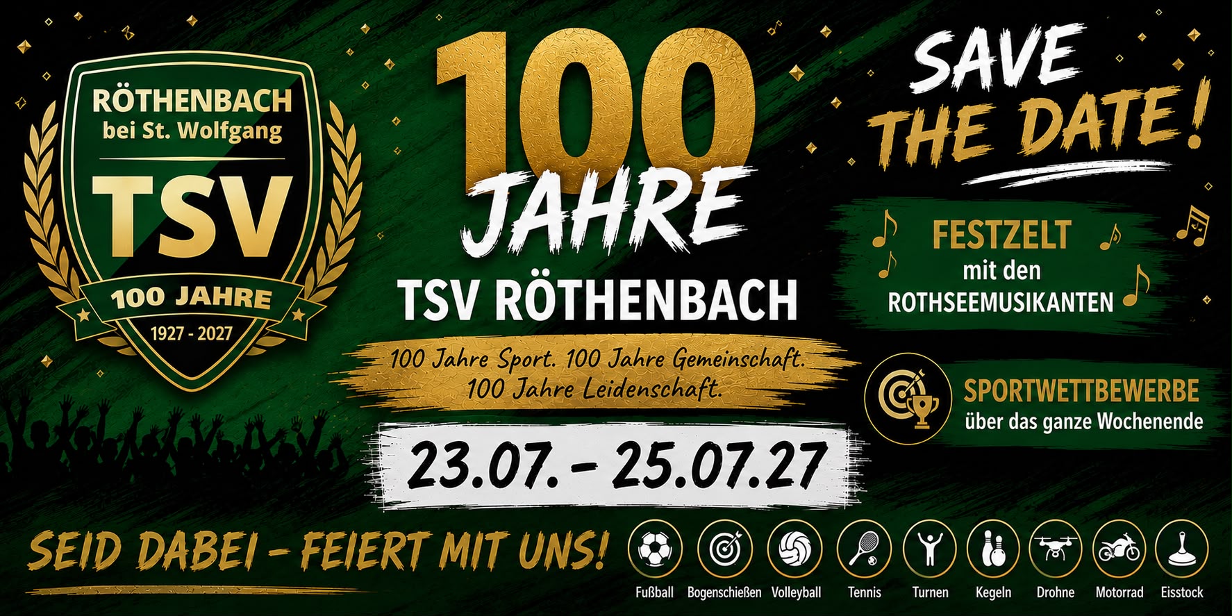 Save the Date - Jubiläumsfeier 100 Jahre TSV Röthenbach b.St.W. e.V.